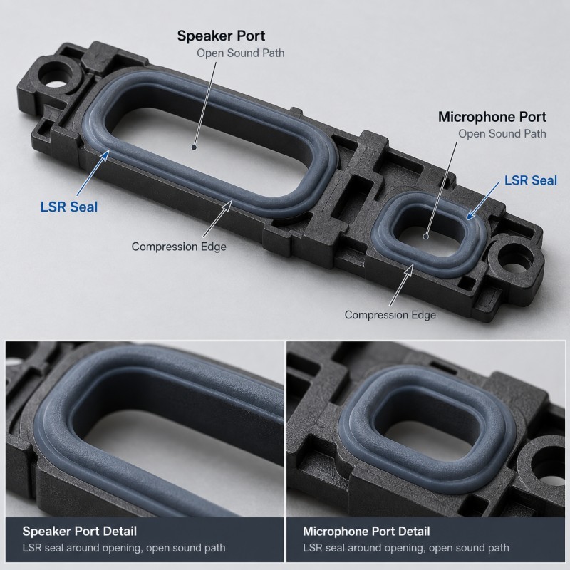 How Should LSR Overmolded Speaker and Microphone Seals Be Designed Without Blocking the Sound Path?
