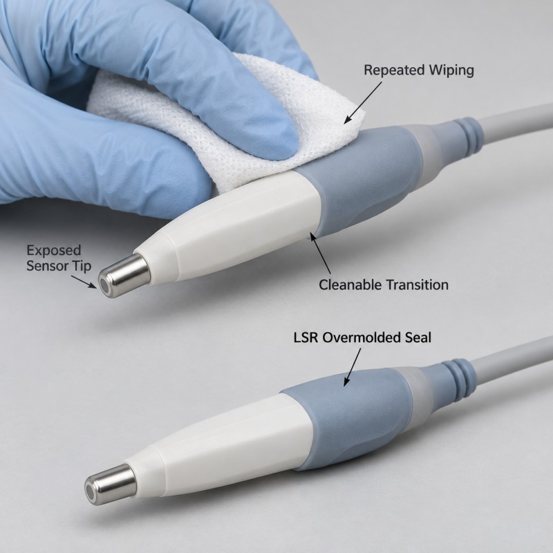 How Should LSR Medical Sensor Probe Seals Be Designed for Repeated Cleaning?