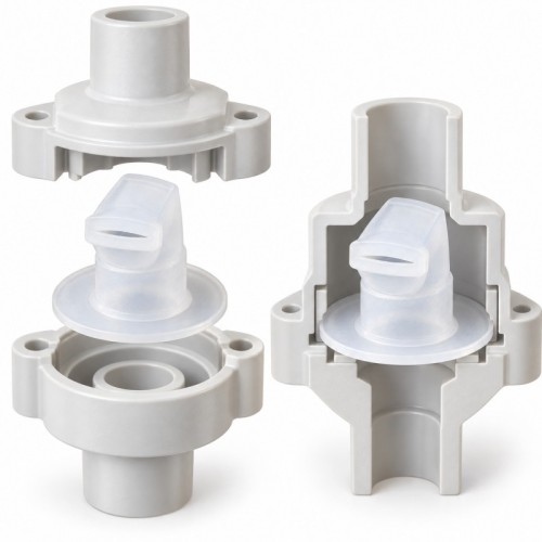 Custom LSR Silicone Duckbill Check Valve | One-Way Flow Control