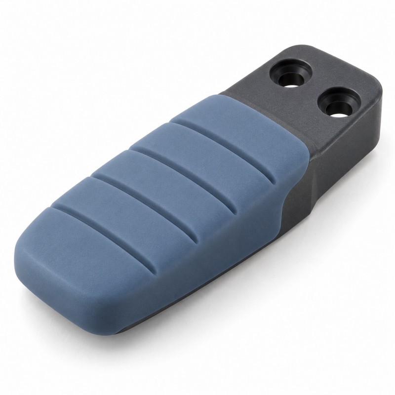 Custom silicone overmolded robotic gripper pad with plastic insert