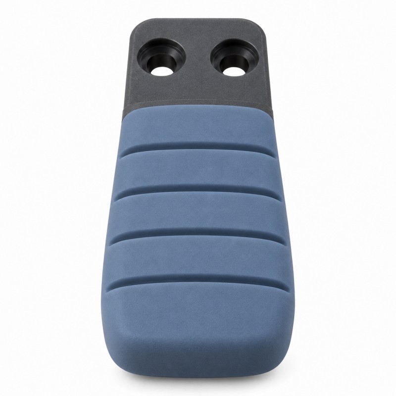 Front view of silicone gripping surface on plastic gripper finger
