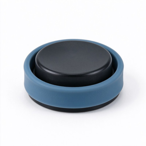 Custom LSR Overmolded Industrial Control Knob | Plastic Insert