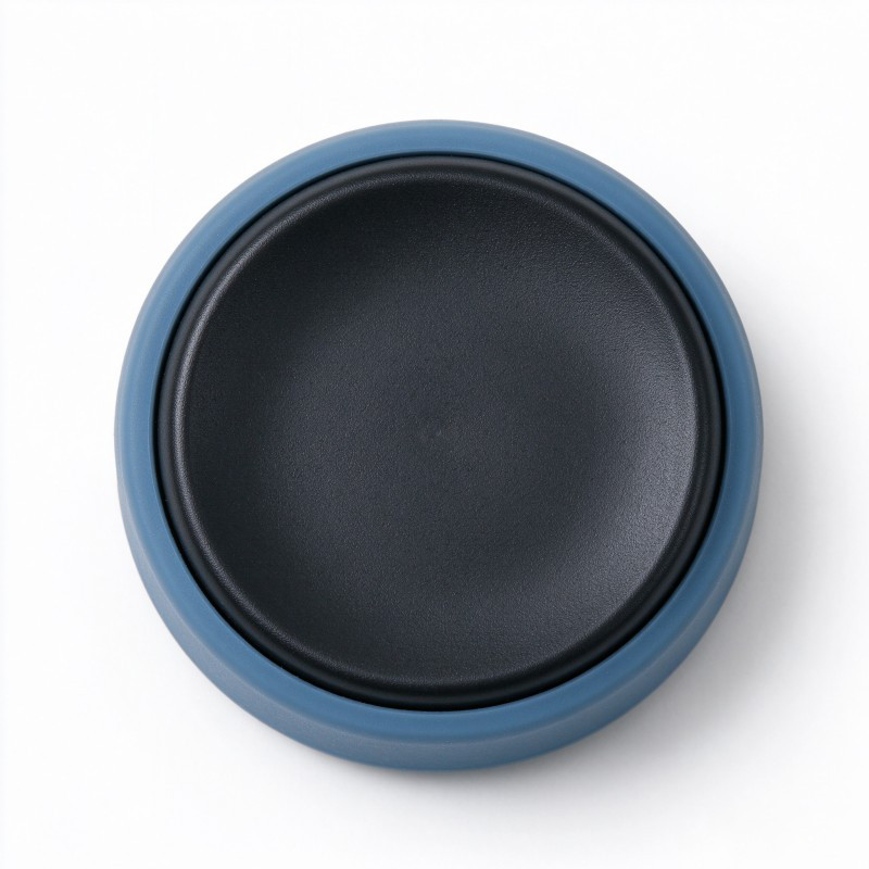 Top view of silicone overmolded rotary control knob