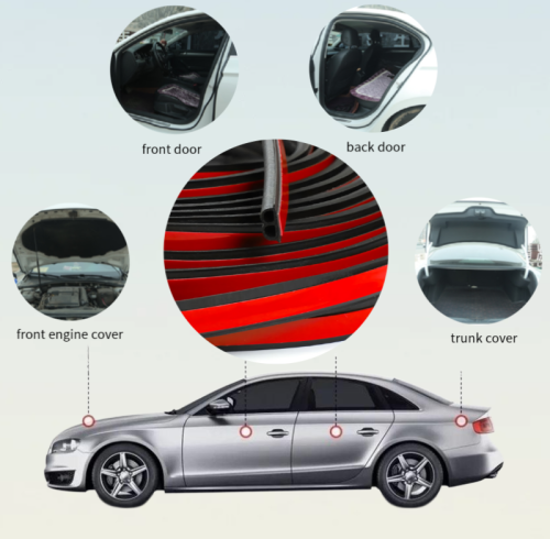 High-Quality Silicone Rubber Weather Stripping for Car Doors – Custom Extruded Edge Trim, Thickness Options, OEM/ODM Automotive Sealing Solutions