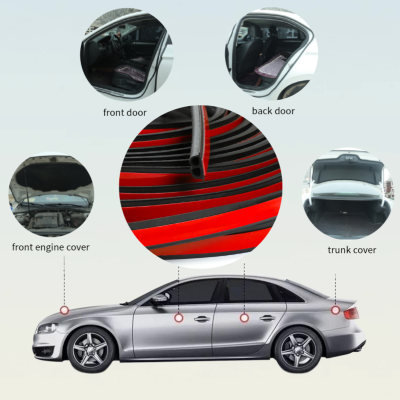 High-Quality Silicone Rubber Weather Stripping for Car Doors – Custom Extruded Edge Trim, Thickness Options, OEM/ODM Automotive Sealing Solutions