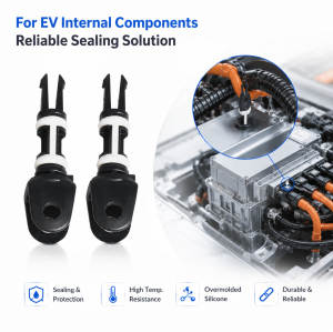 Custom LSR Overmolding Silicone Plastic Parts IP68 Seal for EV Internal Components OEM