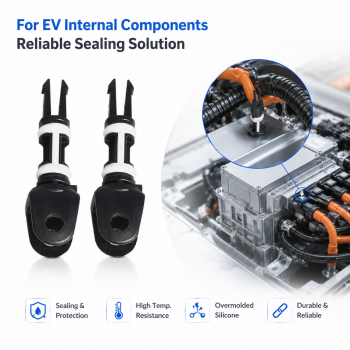 Custom LSR Overmolding Silicone Plastic Parts IP68 Seal for EV Internal Components OEM