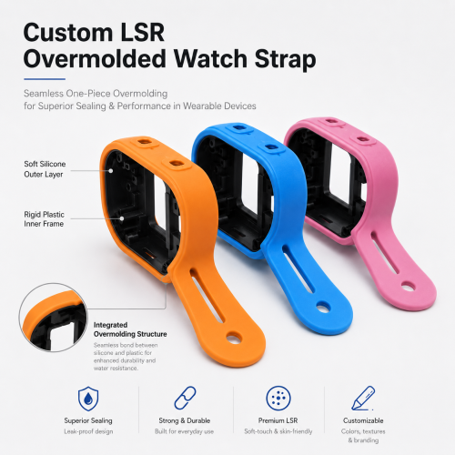 Custom LSR Overmolded Watch Strap | SiliconePlus