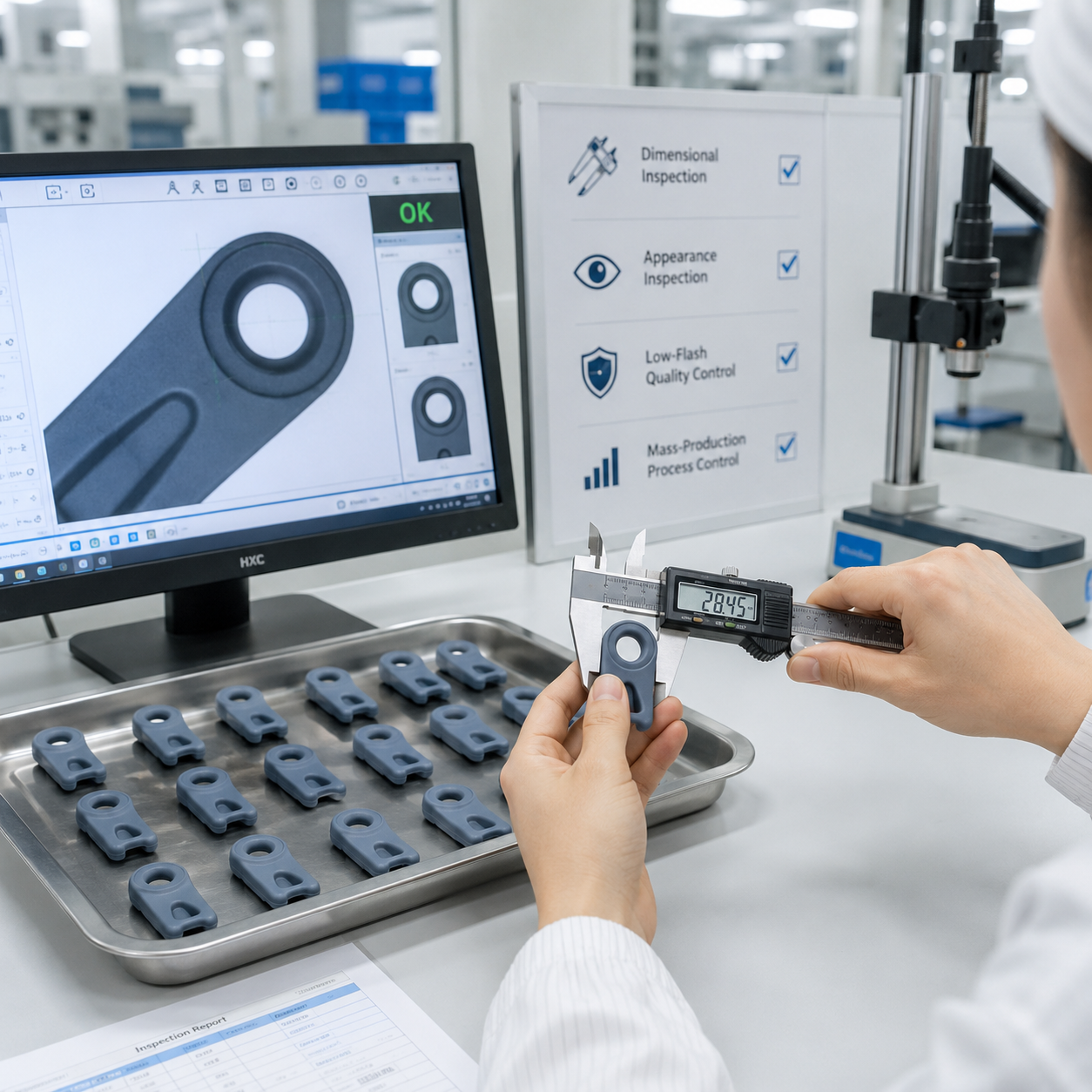 LSR overmolding quality inspection