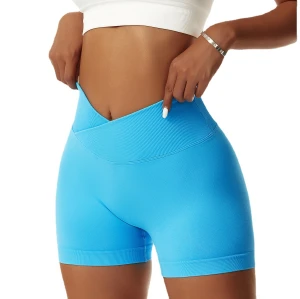 Custom Yoga Shorts|Women High Waist Stretchy Soft Lightweight Quick Dry Fitness Seamless Yoga Shorts
