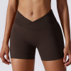 Custom Yoga Shorts|Women High Waist Stretchy Soft Lightweight Quick Dry Fitness Seamless Yoga Shorts