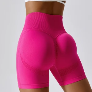 Custom high waist biker shorts |Seamless elastic force yoga shorts  fitness pants for women fitness