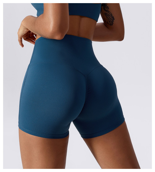 Quick-drying double-sided fabric tight butt lift running yoga shorts