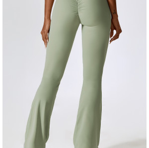 Custom flare pants | High waist ribbed women flare pants for women