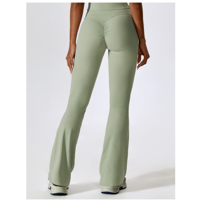Custom flare pants | High waist ribbed women flare pants for women