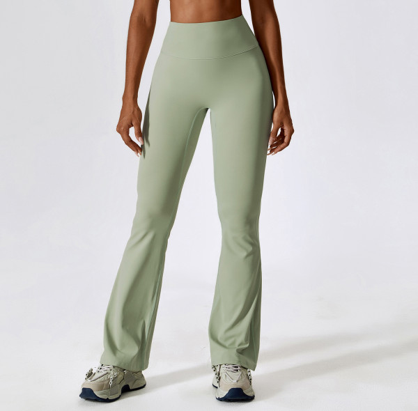 Custom flare pants | High waist ribbed women flare pants for women