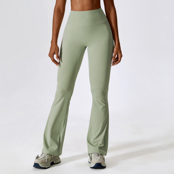 Custom flare pants | High waist ribbed women flare pants for women