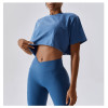 Custom gym t shirts | cotton and spandex light weight sports cropped T-shirts for women