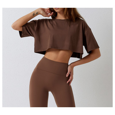 Custom Loose Shirt | cotton with sorona cooling drop shoulder women sports tops