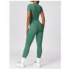 Custom Athletic Workout Tops| nylon and spandex fitness yoga compression short sleeves top