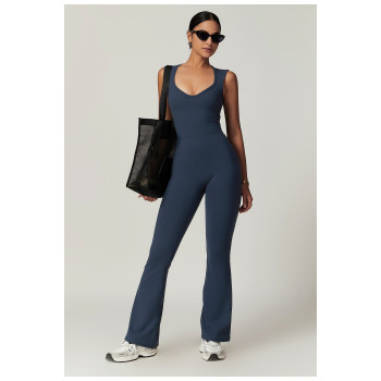 Custom one piece bodysuits| women sleeveless long leggings yoga bodysuits