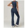 Custom one piece bodysuits| women sleeveless long leggings yoga bodysuits