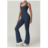 Custom one piece bodysuits| women sleeveless long leggings yoga bodysuits