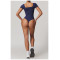 Custom short sleeves jumpsuits| Tight-waisted quick-drying breathable sports fitness yoga jumpsuit