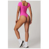 Custom short sleeves jumpsuits| Tight-waisted quick-drying breathable sports fitness yoga jumpsuit