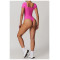 Custom short sleeves jumpsuits| Tight-waisted quick-drying breathable sports fitness yoga jumpsuit