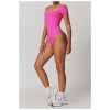 Custom short sleeves jumpsuits| Tight-waisted quick-drying breathable sports fitness yoga jumpsuit