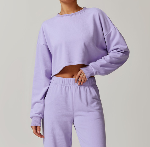 Custom Athleisure Hoodies | Loose Casual open back cotton Top