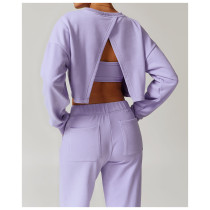 Custom Athleisure Hoodies | Loose Casual open back cotton Top