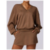 Custom V-neck Hoodies | Soft long sleeves Athleisure tops for women