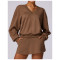 Custom V-neck Hoodies | Soft long sleeves Athleisure tops for women