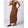 Custom Long dress | Open back Ribbed Cotton Yoga Gym Dress