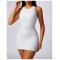 Custom short sleeves dresss | Athleisure removable padded short Fitness Dress