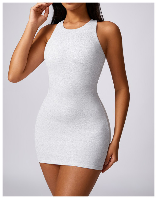 Custom short sleeves dresss | Athleisure removable padded short Fitness Dress