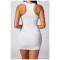 Custom short sleeves dresss | Athleisure removable padded short Fitness Dress