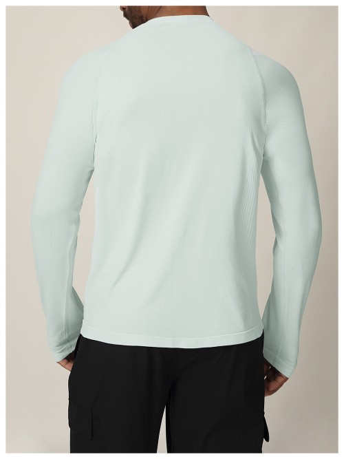 Custom Gym Shirt Quick Drying| Polyester Men Round Neck Sports Casual Outdoor Long Sleeve T-Shirt