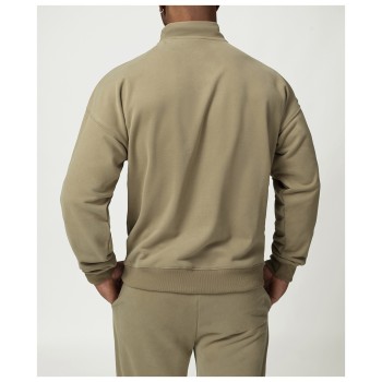 Custom Men Hooded Sweatshirts | 280GSM Gym Fitness Cotton Polyester 1/4 Zipper Hooded