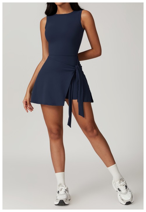 Custom Tennis Dress With Shorts | Athleisure Tight Dress Fitness Yoga Tennis Skirt