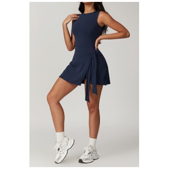 Custom Tennis Dress With Shorts | Athleisure Tight Dress Fitness Yoga Tennis Skirt