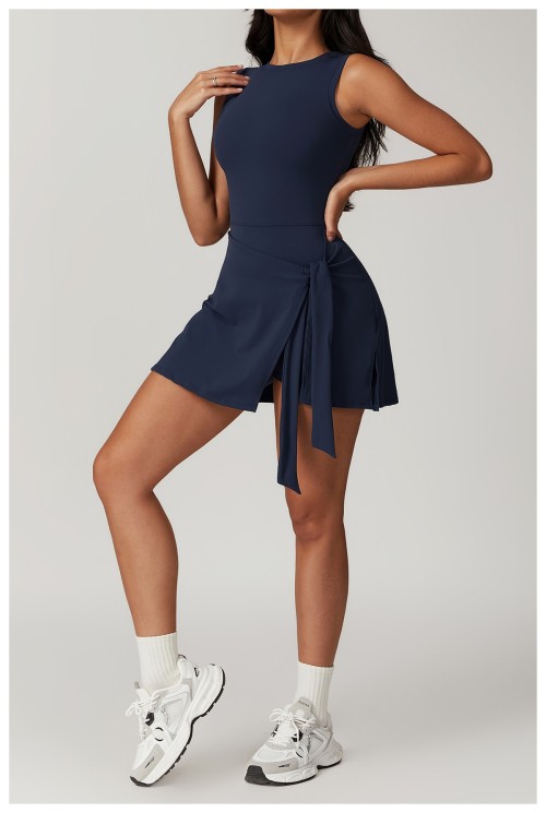 Custom Tennis Dress With Shorts | Athleisure Tight Dress Fitness Yoga Tennis Skirt