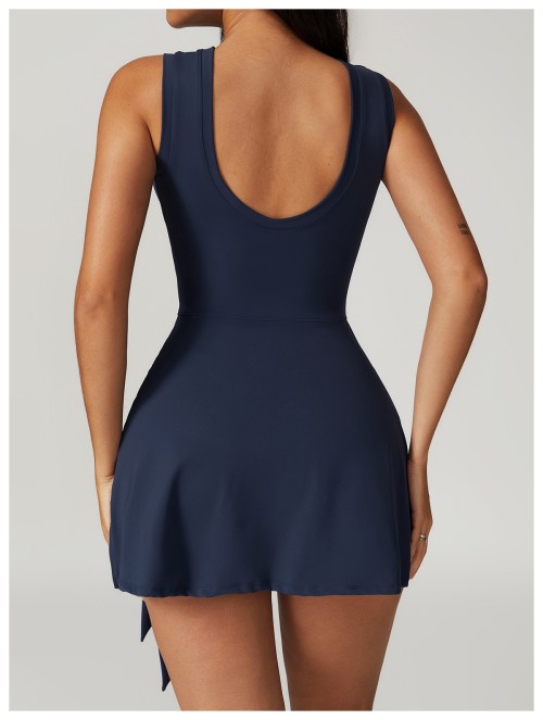 Custom Tennis Dress With Shorts | Athleisure Tight Dress Fitness Yoga Tennis Skirt