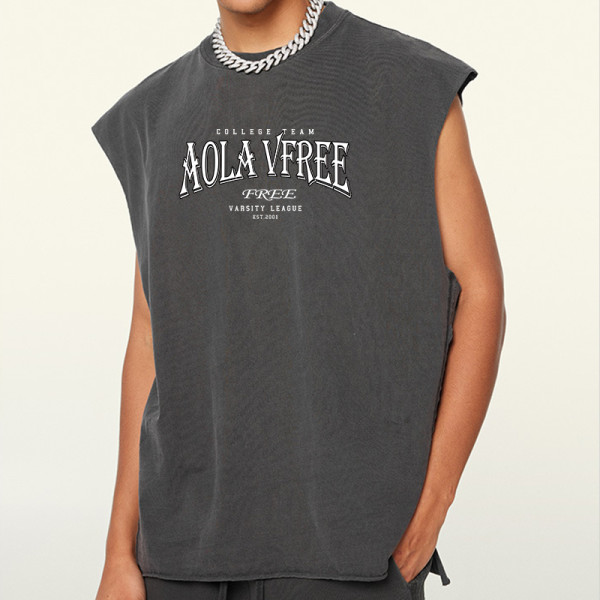 Camiseta de tirantes personalizada para hombre | Camiseta de tirantes de algodón de alta calidad para gimnasio, personalizada, para hombre, con cuello redondo, para correr
