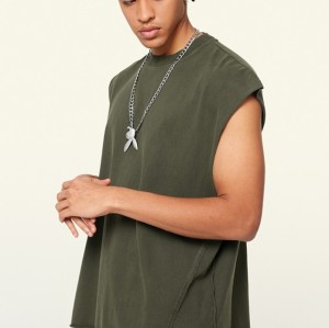 Custom Tank Top Men| High Quality Cotton Customize Gym Tank Top Men Vest Crew Neck Shirt Running