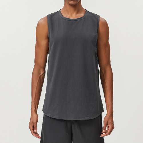 Custom Blank Crop Top | Wholesale Custom Logo Sleeveless Men's Running Tank Top Fitness Wear O Neck Oversized Mens Gym Tank Top