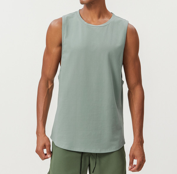 Custom Blank Crop Top|Wholesale Custom Logo Sleeveless Men's Running  Fitness Wear O Neck Oversized