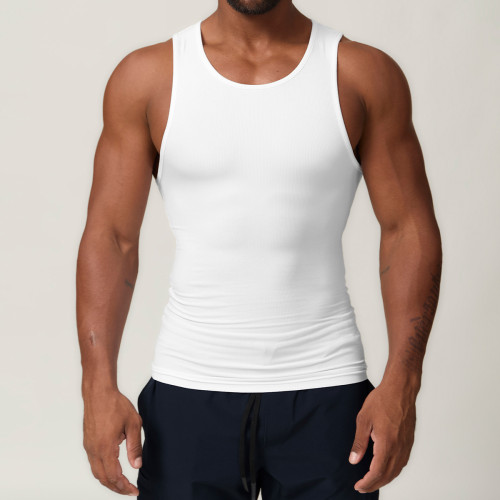 Custom Gym Stringer Tank Top  | Customized Lightweight Sleeveless Knitted Tank Top Men Fitness OEM Logo Gym Men Tank Top Polyester